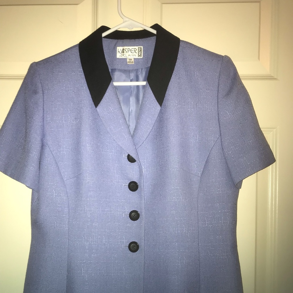 Blue and black suit